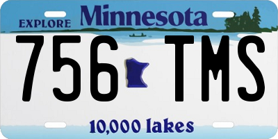 MN license plate 756TMS