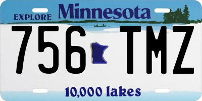 MN license plate 756TMZ