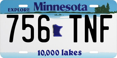 MN license plate 756TNF