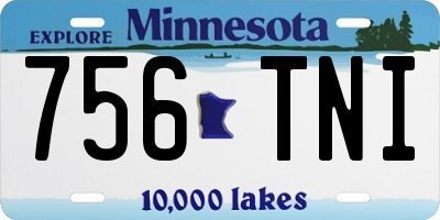 MN license plate 756TNI