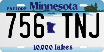 MN license plate 756TNJ