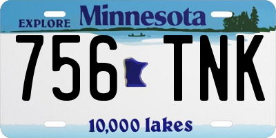 MN license plate 756TNK