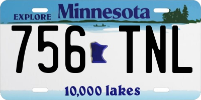 MN license plate 756TNL
