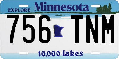 MN license plate 756TNM