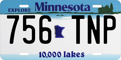 MN license plate 756TNP