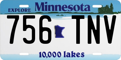 MN license plate 756TNV