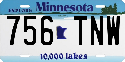 MN license plate 756TNW