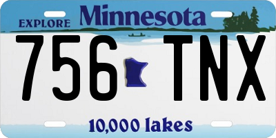MN license plate 756TNX