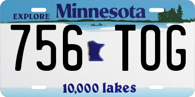 MN license plate 756TOG