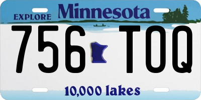 MN license plate 756TOQ