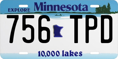 MN license plate 756TPD