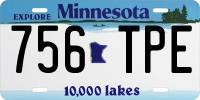 MN license plate 756TPE