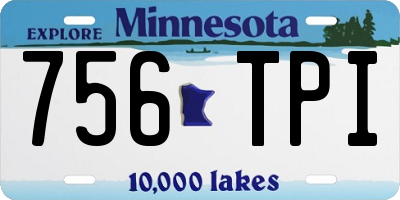 MN license plate 756TPI