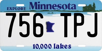 MN license plate 756TPJ