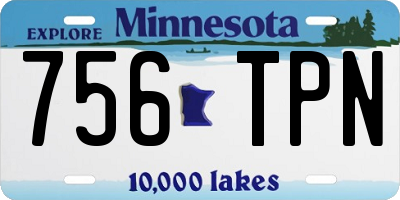 MN license plate 756TPN