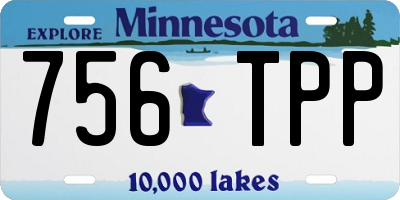 MN license plate 756TPP