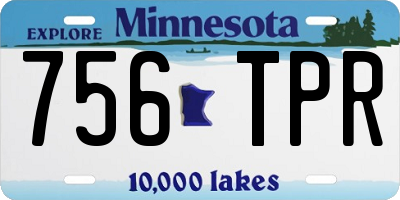 MN license plate 756TPR