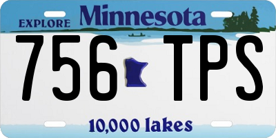 MN license plate 756TPS