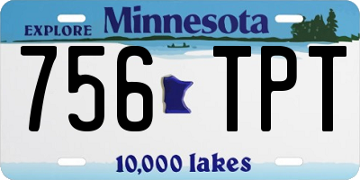 MN license plate 756TPT