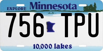 MN license plate 756TPU