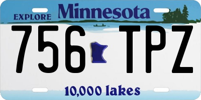 MN license plate 756TPZ