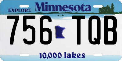 MN license plate 756TQB