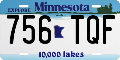 MN license plate 756TQF