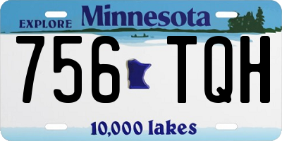 MN license plate 756TQH