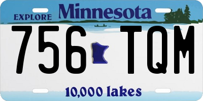 MN license plate 756TQM