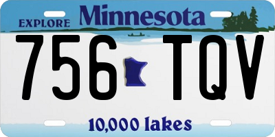 MN license plate 756TQV