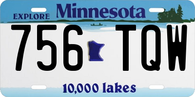 MN license plate 756TQW