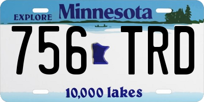 MN license plate 756TRD
