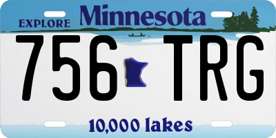MN license plate 756TRG