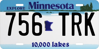 MN license plate 756TRK