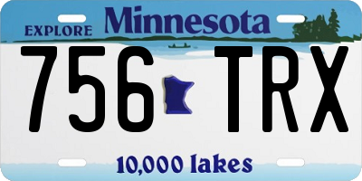 MN license plate 756TRX