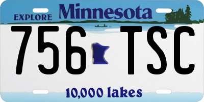 MN license plate 756TSC