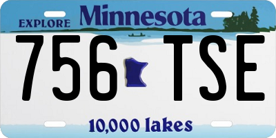 MN license plate 756TSE