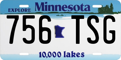 MN license plate 756TSG