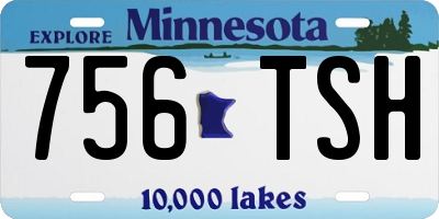 MN license plate 756TSH