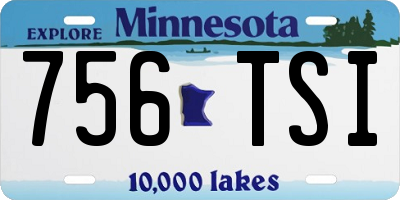 MN license plate 756TSI