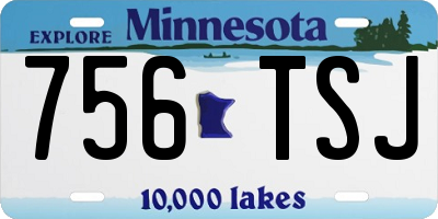 MN license plate 756TSJ
