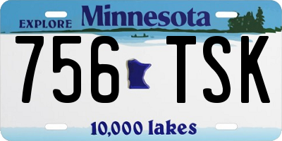 MN license plate 756TSK