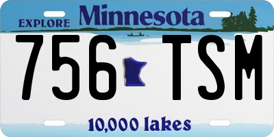 MN license plate 756TSM