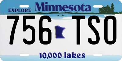 MN license plate 756TSO