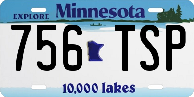 MN license plate 756TSP
