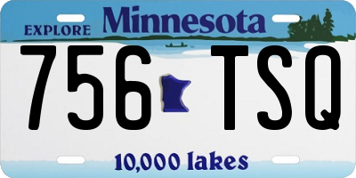 MN license plate 756TSQ