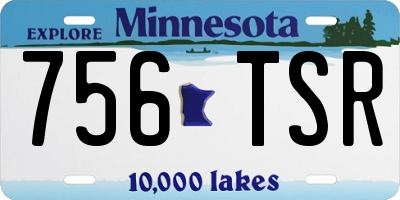 MN license plate 756TSR