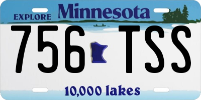 MN license plate 756TSS
