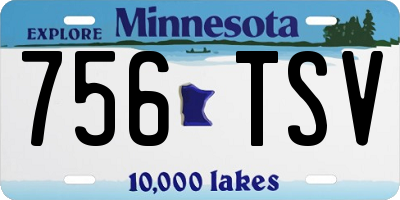 MN license plate 756TSV