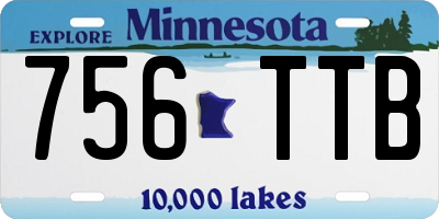 MN license plate 756TTB